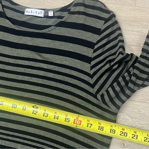 Habitat Green Black Striped Maxi Dress Large - Picture 4 of 7